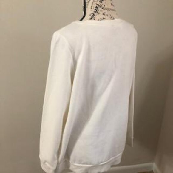 Peanuts Snoopy Cozy Fleece Christmas Tree White Sweatshirt. - Picture 4 of 16